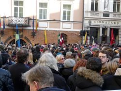 2019-02-16 Prie Lietuvos nepriklausomybės signatarų namų. M.Abaravičiaus nuotr.