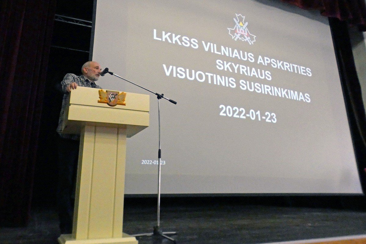2022-01-23 LK Vilniaus įgulos karininkų ramovėje. Mindaugo Abaravičiaus nuotr.