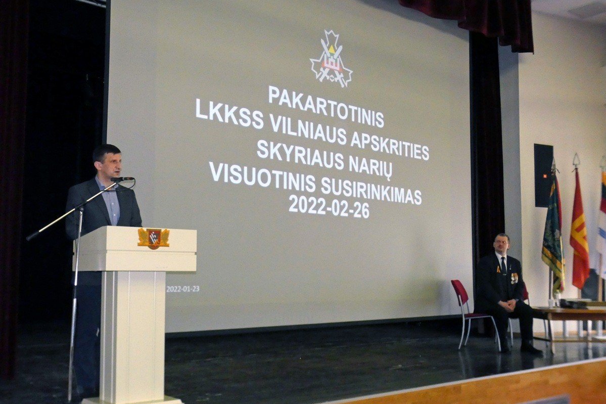 2022-02-26 LK Vilniaus įgulos karininkų ramovėje. Mindaugo Abaravičiaus nuotr.