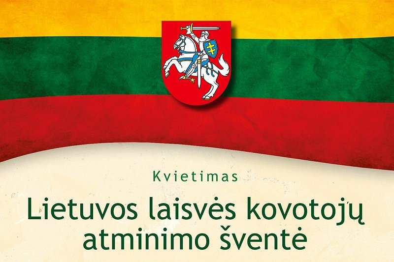 Kviečiame į Lietuvos laisvės kovotojų atminimo  šventę