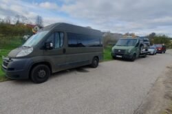 2023-10-29 Į Ukrainą išvykome 5-iais automobiliais. Arūno Surdoko nuotr.