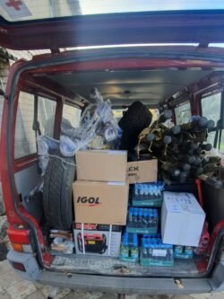 2023-10-29 Į Ukrainą išvykome 5-iais automobiliais. Arūno Surdoko nuotr.