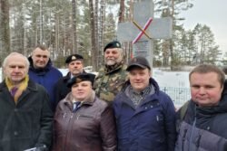 2024-01-28 13:00-14:00 Prie kryžiaus sudegintam Kaniūkų kaimui ir išžudytiems jo gyventojams atminti. Petro Paleckio nuotr.