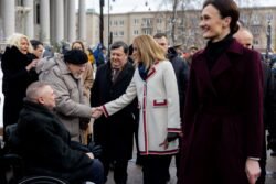 2024-01-13 Nepriklausomybės aikštėje. Olgos Posaškovos (LRS kancel.) nuotrauka